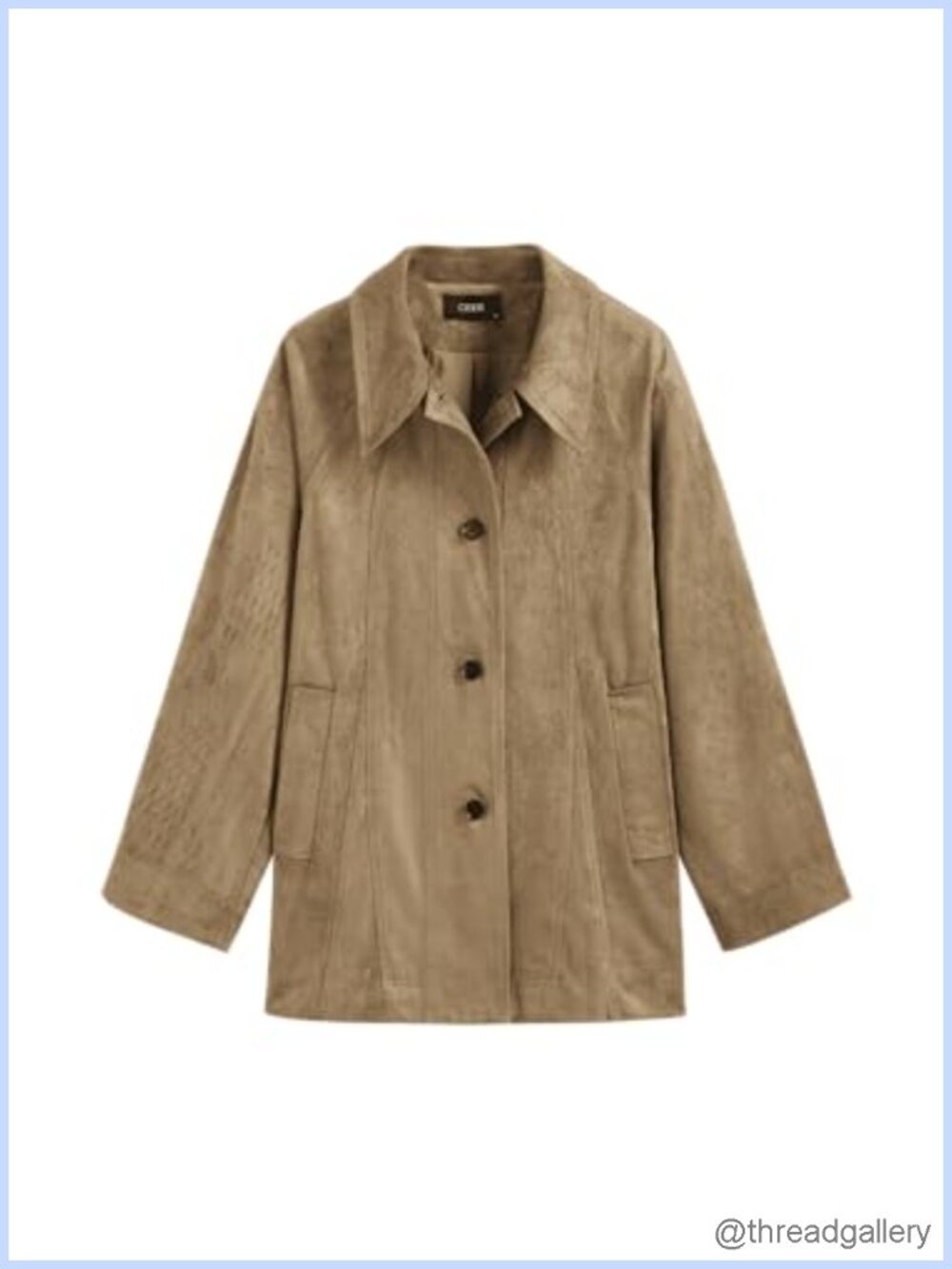 Oversized Suede Cocoon Jacket Notch Collar Long Sleeve Casual Outerwear